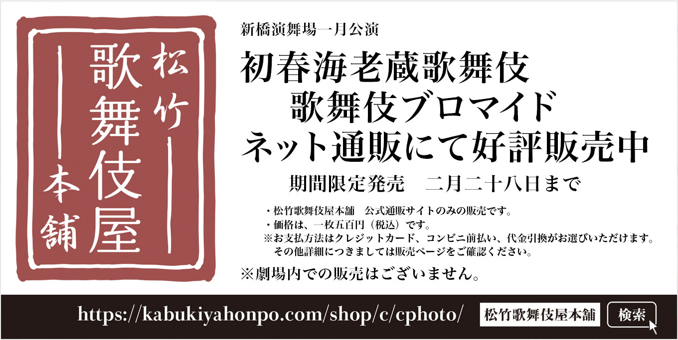 初春海老蔵歌舞伎 歌舞伎ブロマイド ネット通販にて好評販売中
